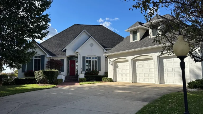 Completed Brilliant Black roof and gutter replacement in Noblesville, Indiana